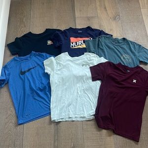 Assortment of SIX boys size Large (12-13 years) shirts